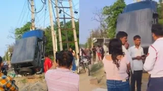Gurugram Accident: Thar Climbs Up Electric Pole After Speeding Car Rams Into It From Behind | Watch